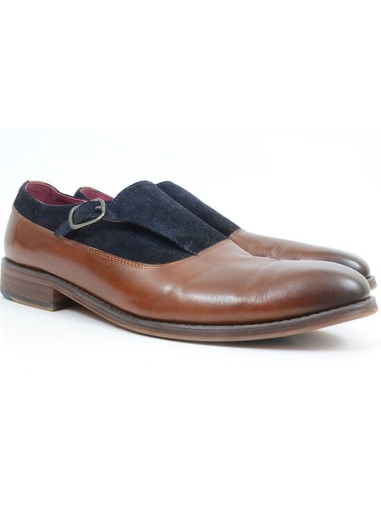 Vintage Foundry Co. Men\'s 9.5 Newport Monk Strap Two-Tone Leather Loafer Oxford
